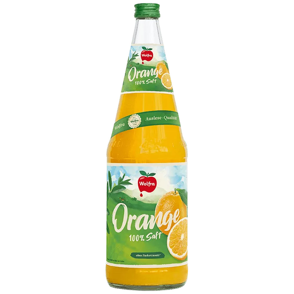 Wolfra Orange 100 Saft 6x1,0l Orangensaft Saft Expressdrinks.de
