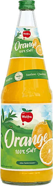Wolfra Orange 100% Direktsaft 6x1,0l