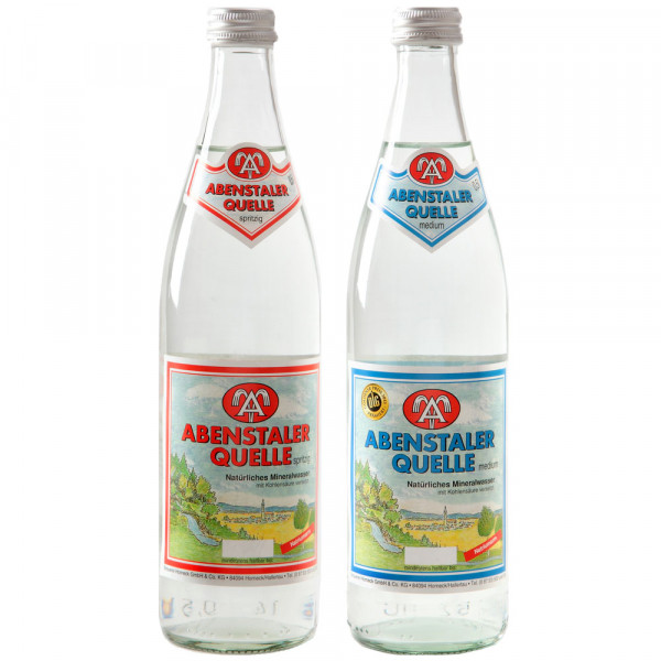Abenstaler Mineralwasser 20x0,5l - 5x spritzig / 5x medium