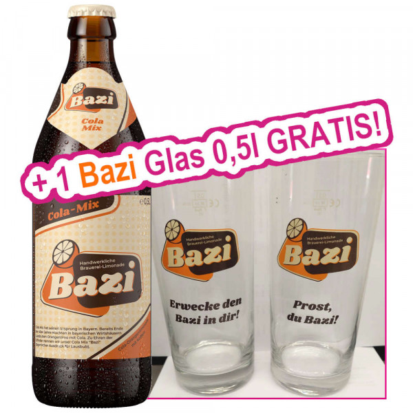 Bazi Cola-Mix 20x0,5l + 1 Bazi Glas 0,5 GRATIS